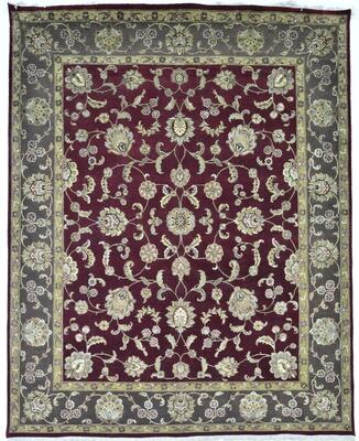 Wool-Silk — Red Brown, 8x10